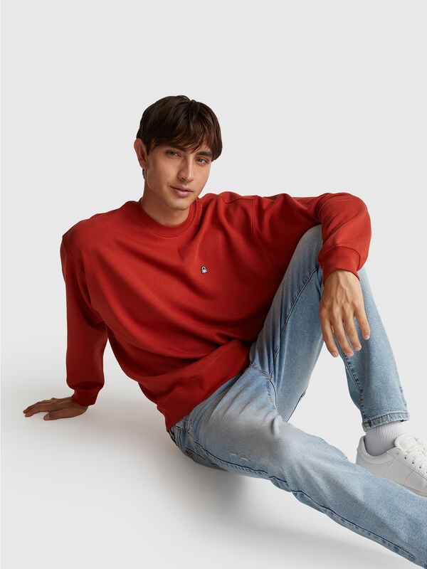 Sweatshirt with logo patch Men