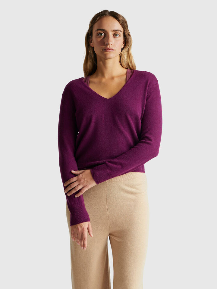 V NECK SWEATER L/S Women