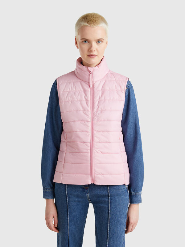 Sleeveless slim fit jacket with padding Women