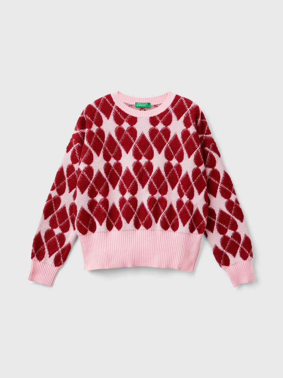 Jacquard heart sweater Junior Girl image number null