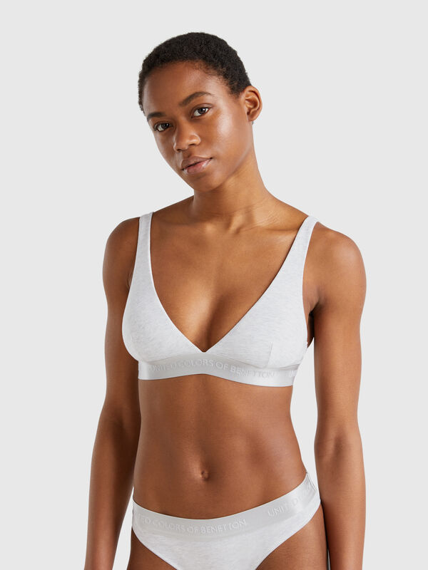 Triangle bra in stretch cotton Women