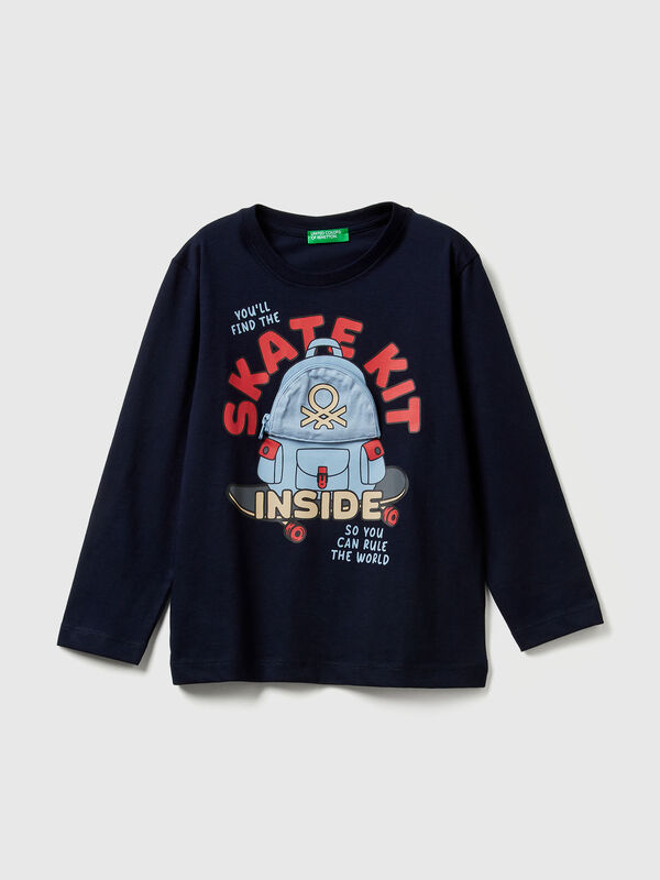 T-shirt with print and applique Junior Boy