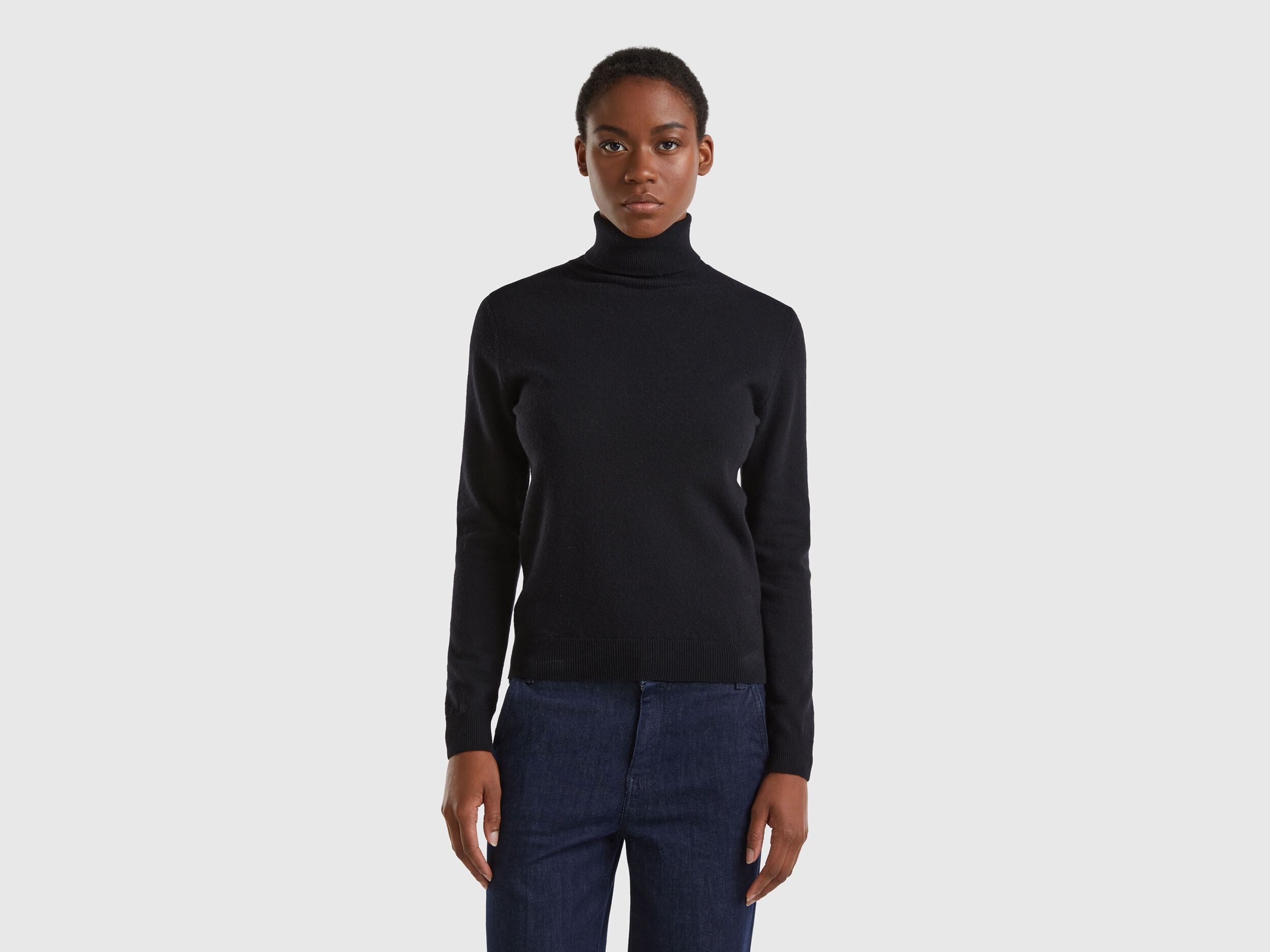 Merino wool new arrivals black sweater