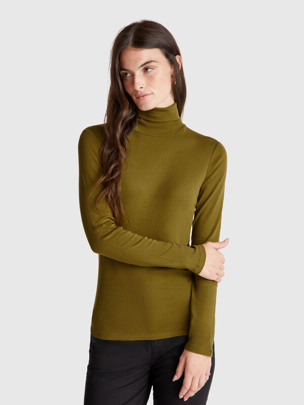 Long sleeve t-shirt with high neck Women