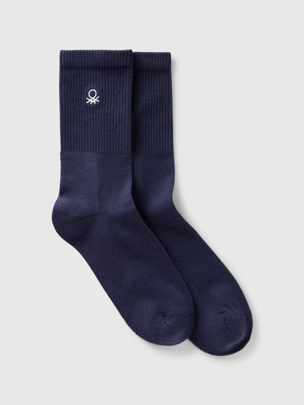 Sporty socks in organic stretch cotton