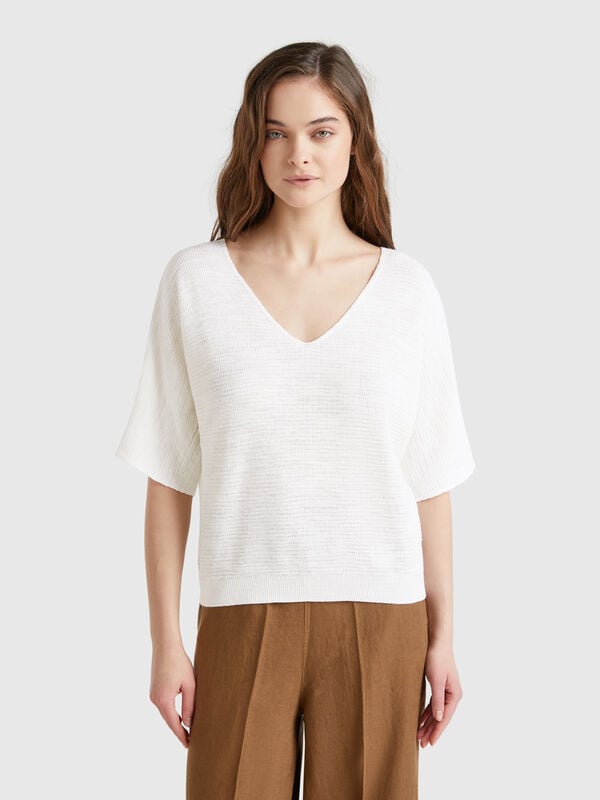 Reversible cropped sweater Women