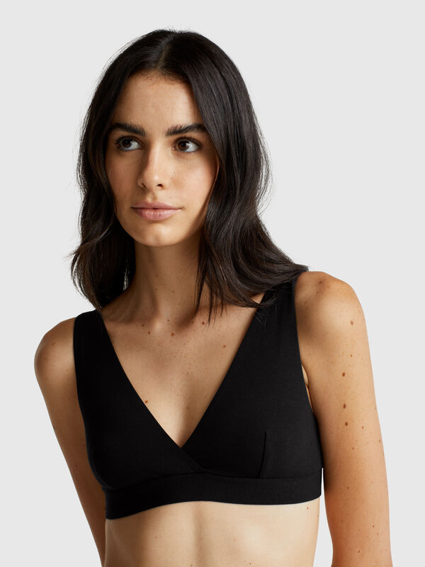 Triangle bra in stretch cotton Women