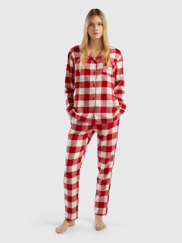 Checked flannel pyjamas