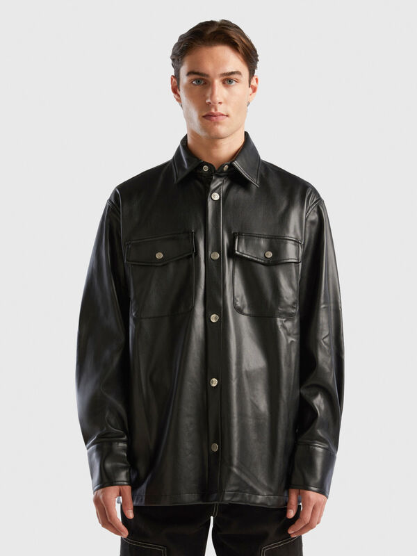 Shirt in imitation leather