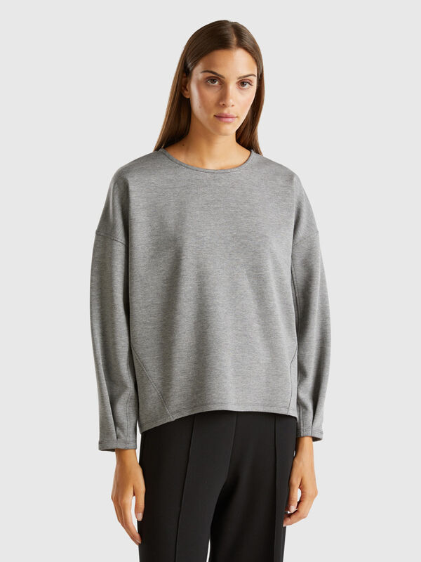 Lightweight sweatshirt in cotton and Modal® blend Women