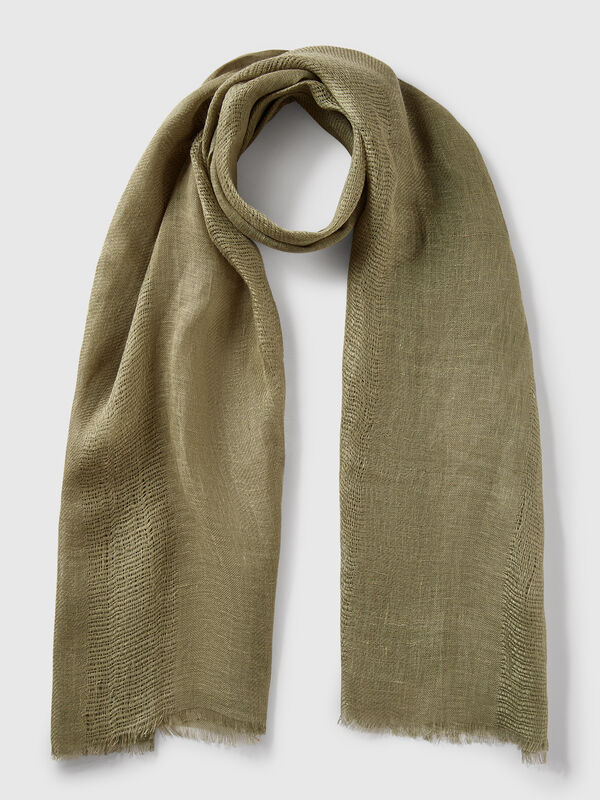 Lightweight scarf in pure linen Women