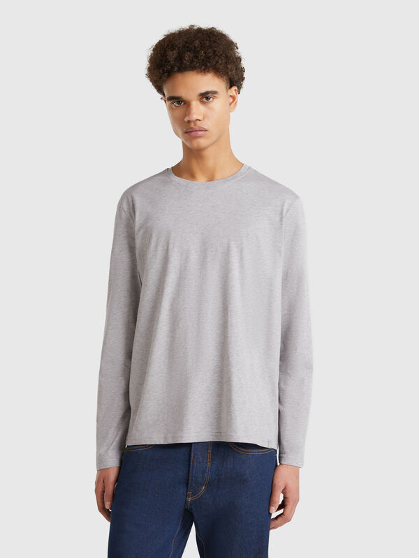 Long sleeve pure cotton t-shirt Men