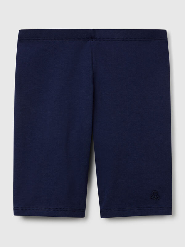 Short leggings in stretch cotton Junior Girl
