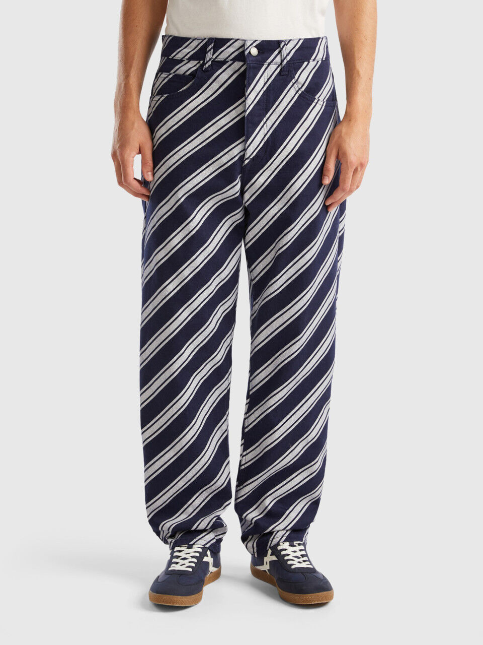 Cruna Striped Virgin Wool RAVAL Pants men - Glamood Outlet