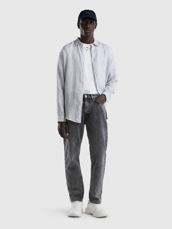 Five-pocket worn look jeans