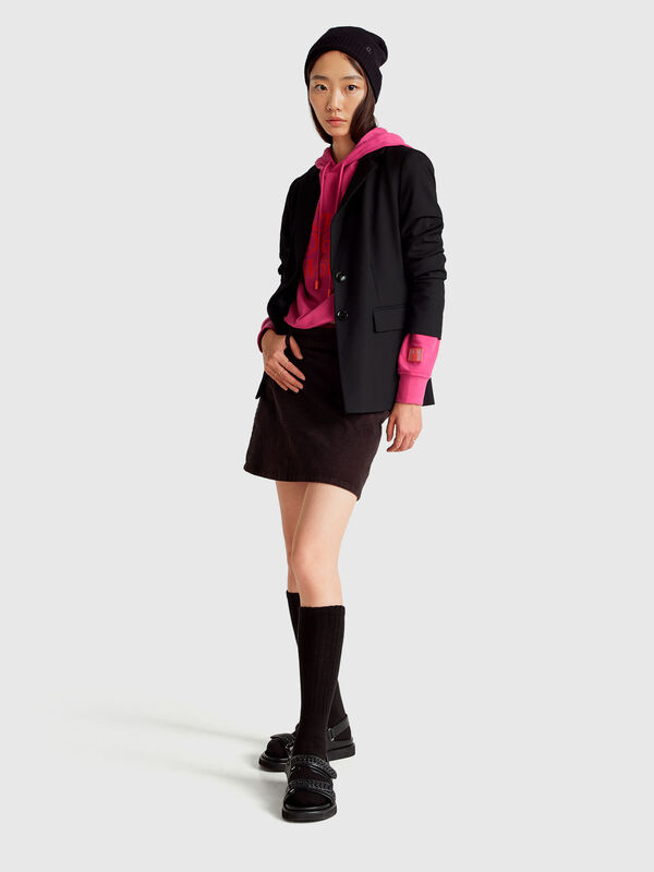 Velvet mini skirt Women