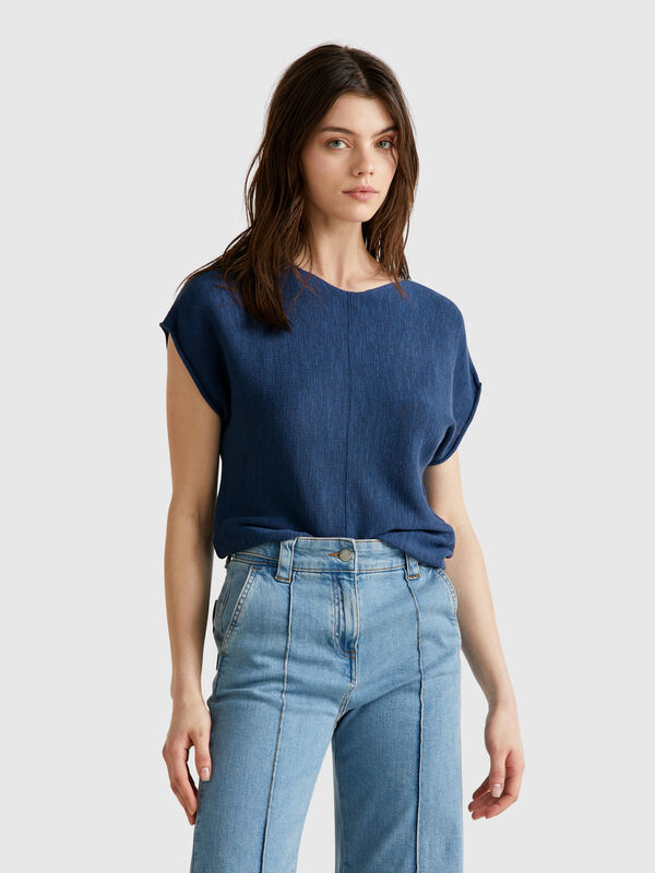 Sweater in cotton and linen Women