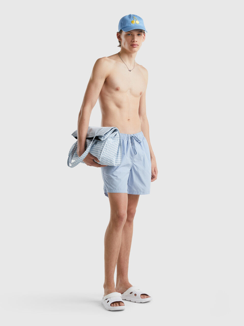 Swim trunks in recycled cotton blend