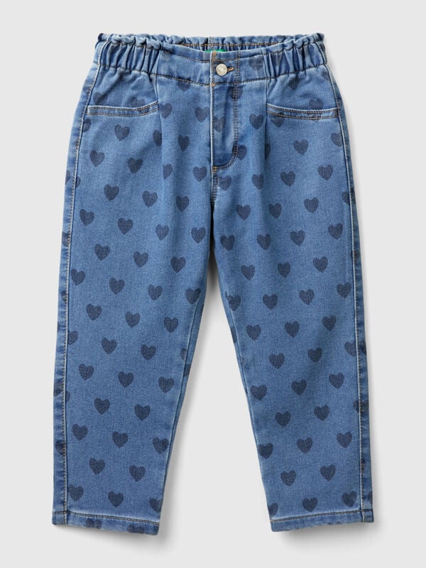 "Eco-Recycle" jeans with hearts Junior Girl