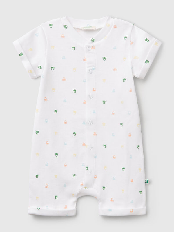 White onesie with logo print New Born (0-18 months)