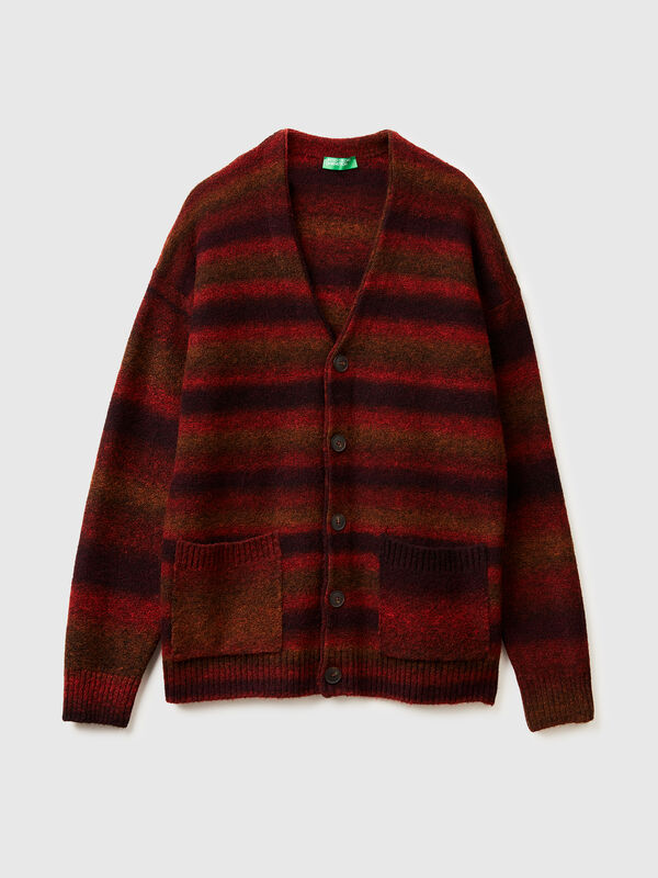 Cardigan in alpaca and wool blend Men