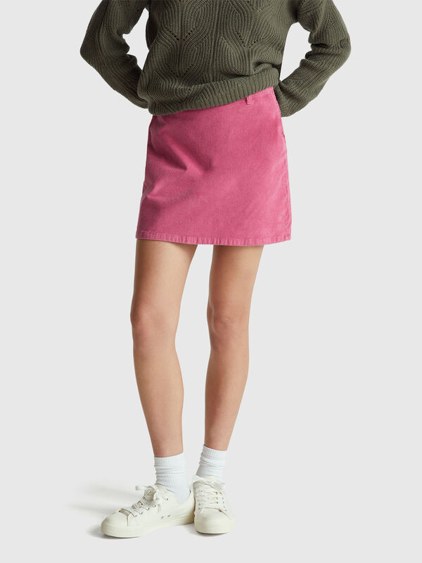 Velvet mini skirt Women