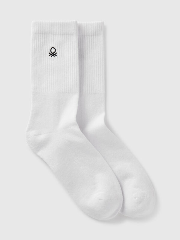 Sporty socks in organic stretch cotton