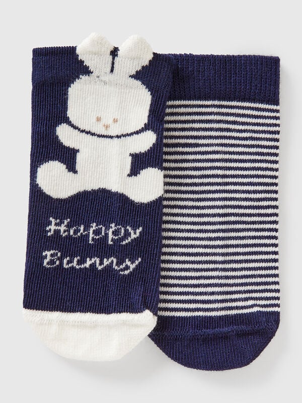 Set of socks with stripes and bunny New Born (0-18 months)