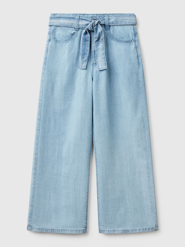 Wide fit jeans with sash Junior Girl