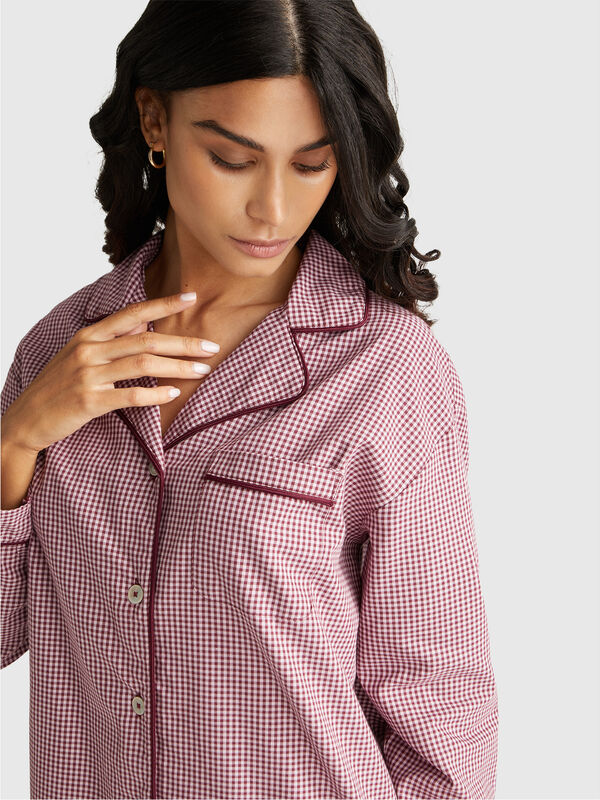Check pyjama jacket Women