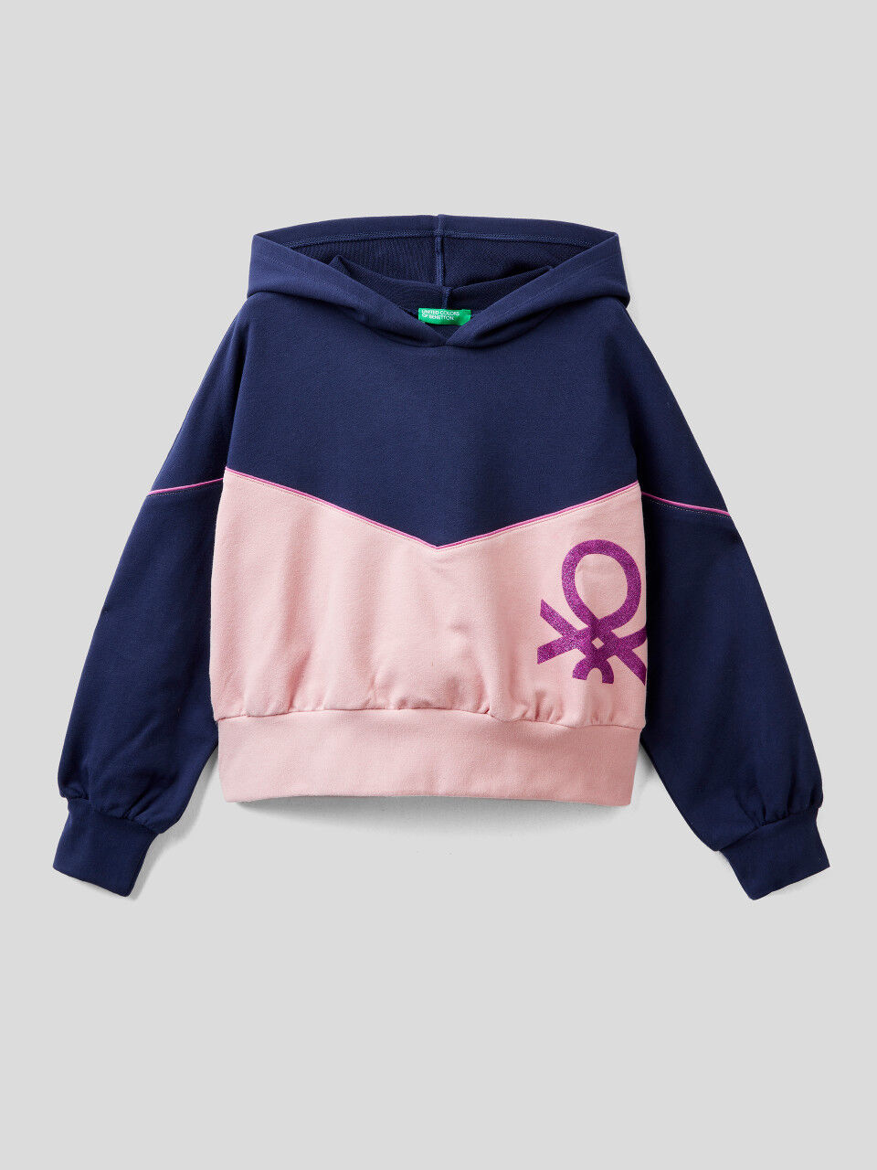 Warm color block hoodie
