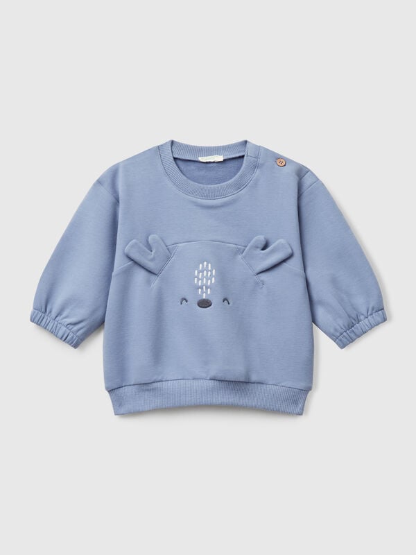 Sweatshirt with embroidery and patches New Born (0-18 months)