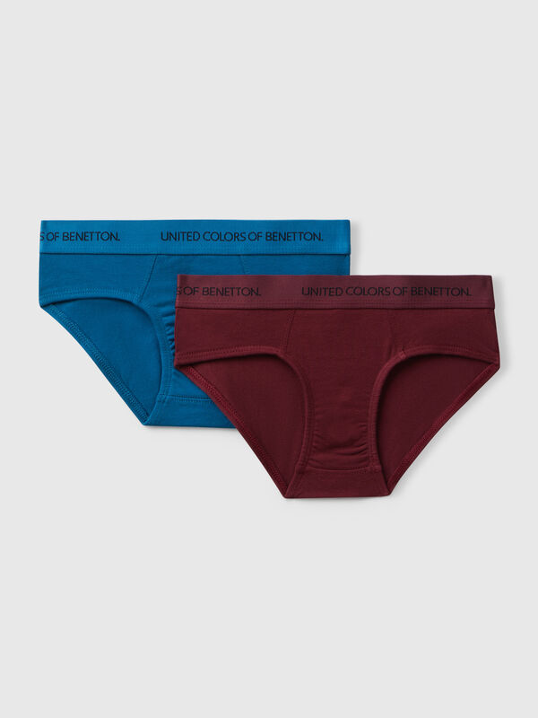 Two briefs with logo elastic Junior Boy