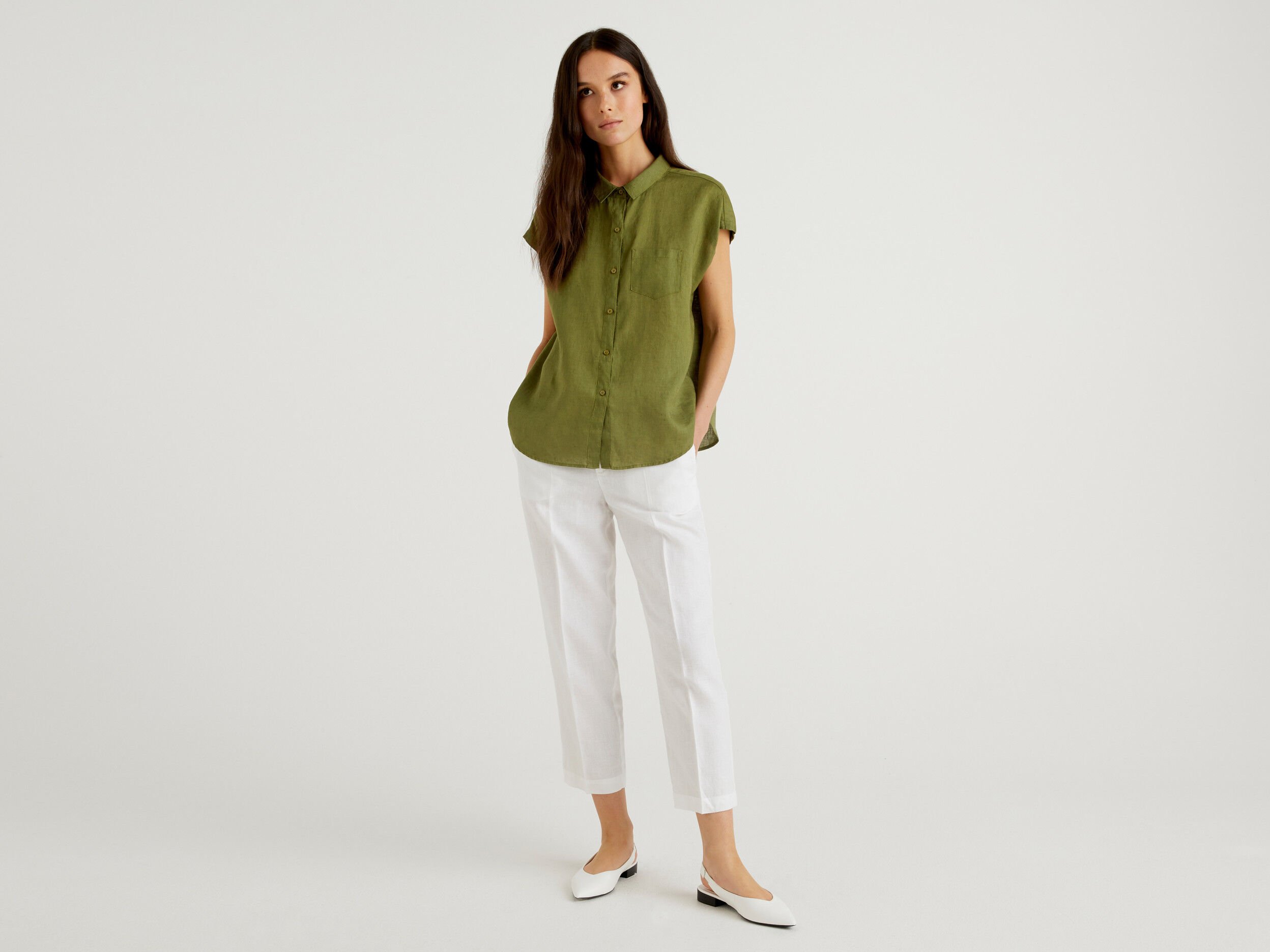 Pants in pure linen