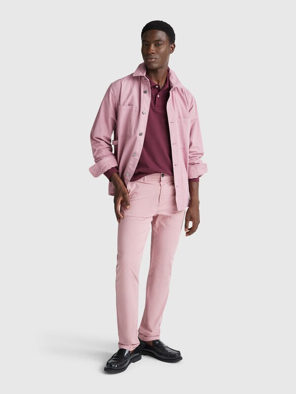 Slim fit cotton chinos Men