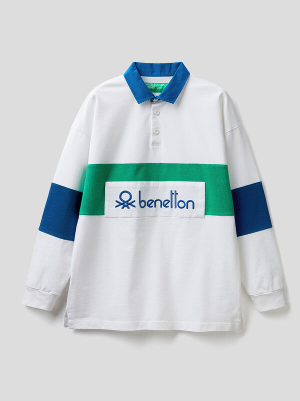 Rugby polo in organic cotton
