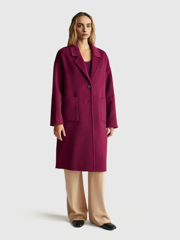 Midi coat in wool blend Women