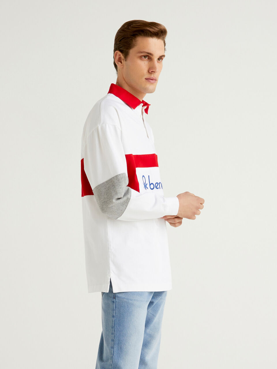 Rugby polo in organic cotton image number null