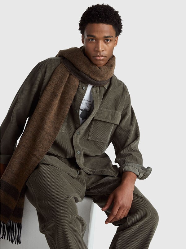 Ribbed velvet shirt Men