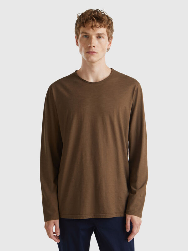 Long sleeve t-shirt in 100% cotton Men