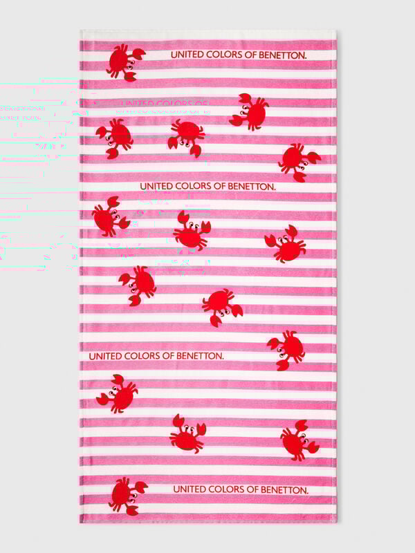 Striped beach towel with crabs Junior Boy