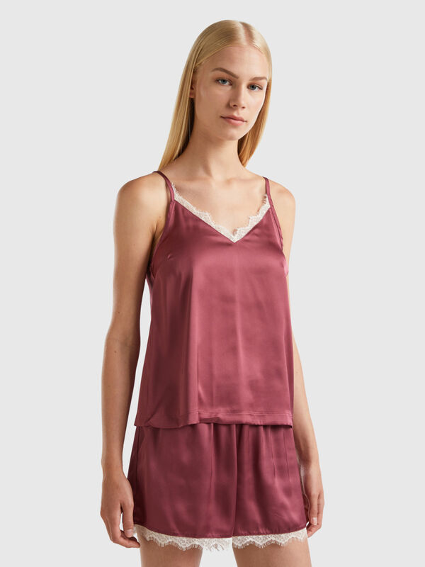 Satin tank top