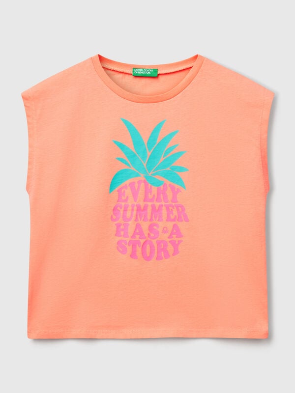 T-shirt with neon print Junior Girl