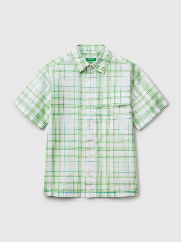 Oversized check shirt Junior Boy