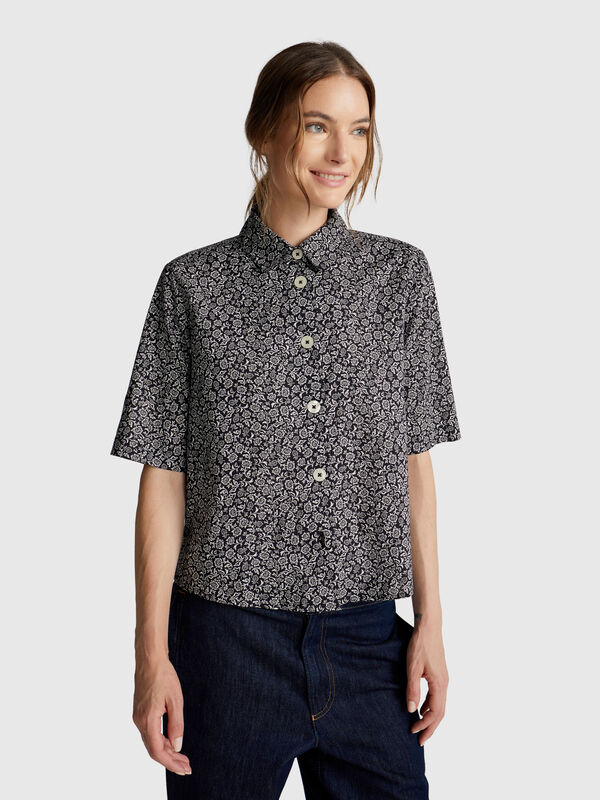 Short sleeve patterned shirt Women