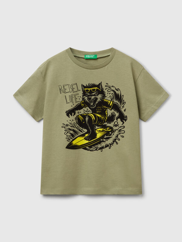 T-shirt with neon print Junior Boy