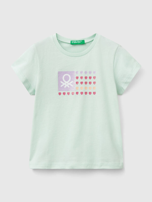 T-shirt with glitter print Junior Girl