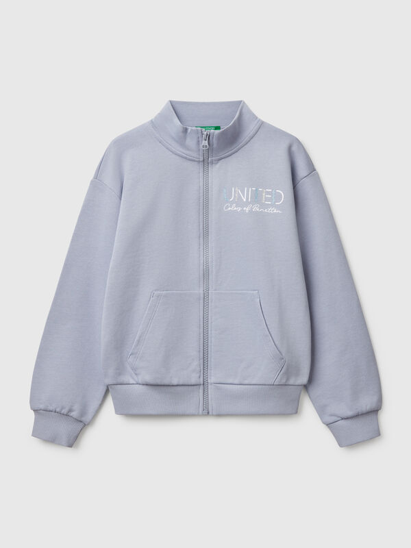 High neck sweatshirt with zipper Junior Girl