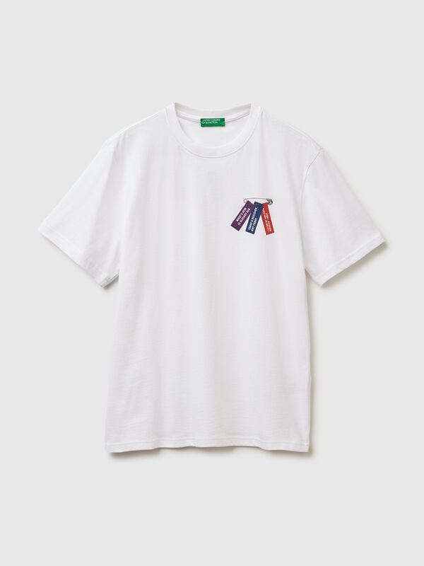 Relaxed fit t-shirt with front and back print Men