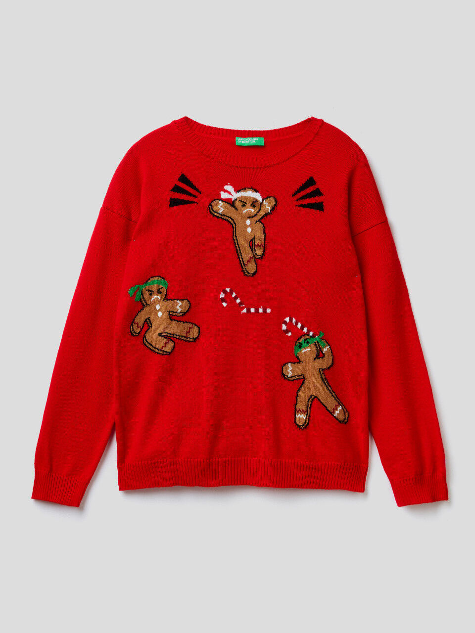 Sweater with Christmas inlay